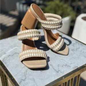 Stylish Beige Strappy Heels